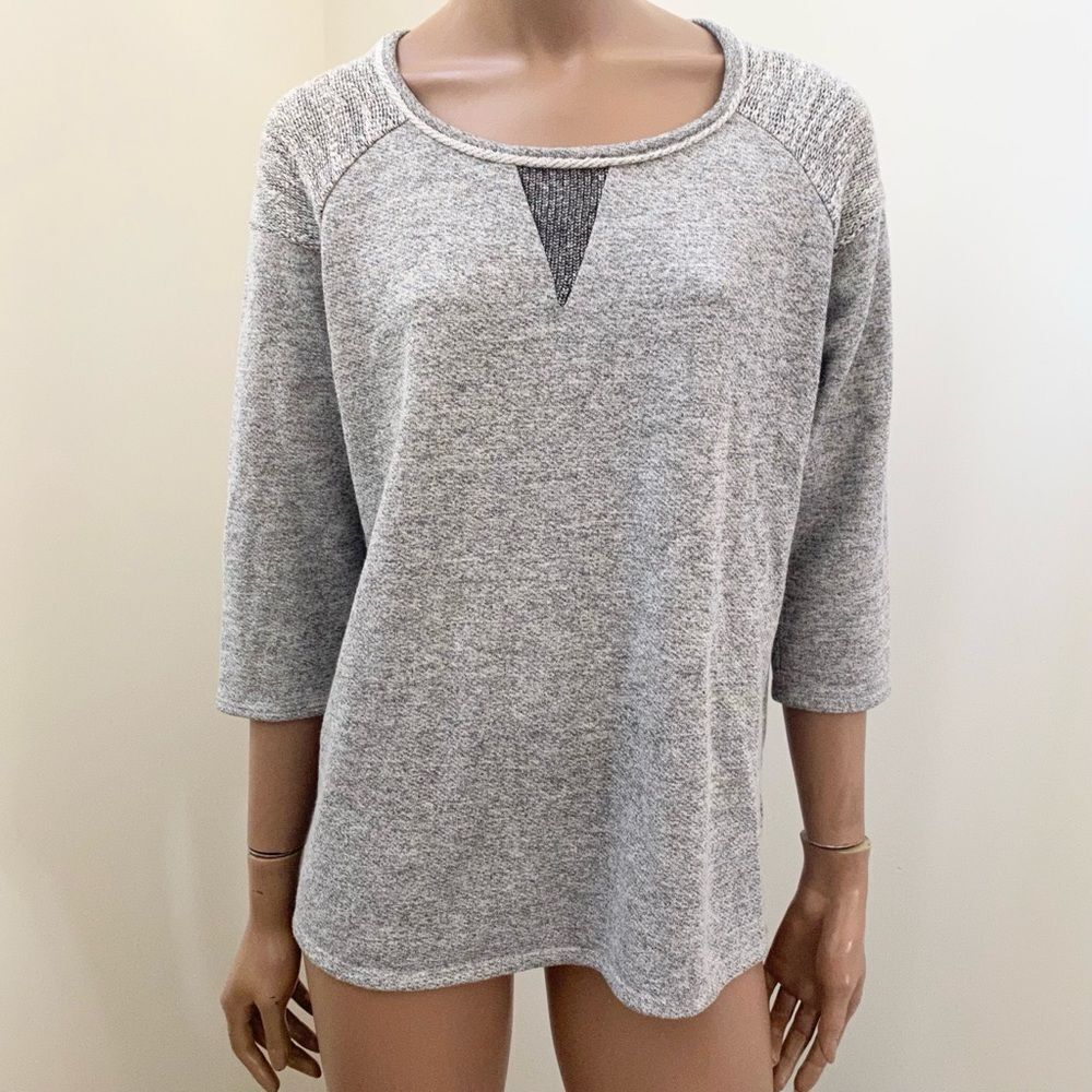 Anthropologie Dolan gray 3/4 sleeves sweatshirt S